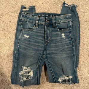 American Eagle ripped skinny jeans
